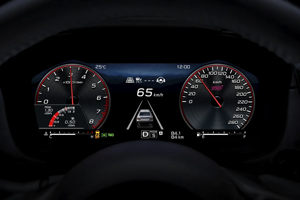 Full LCD Digital Gauge Cluster Display